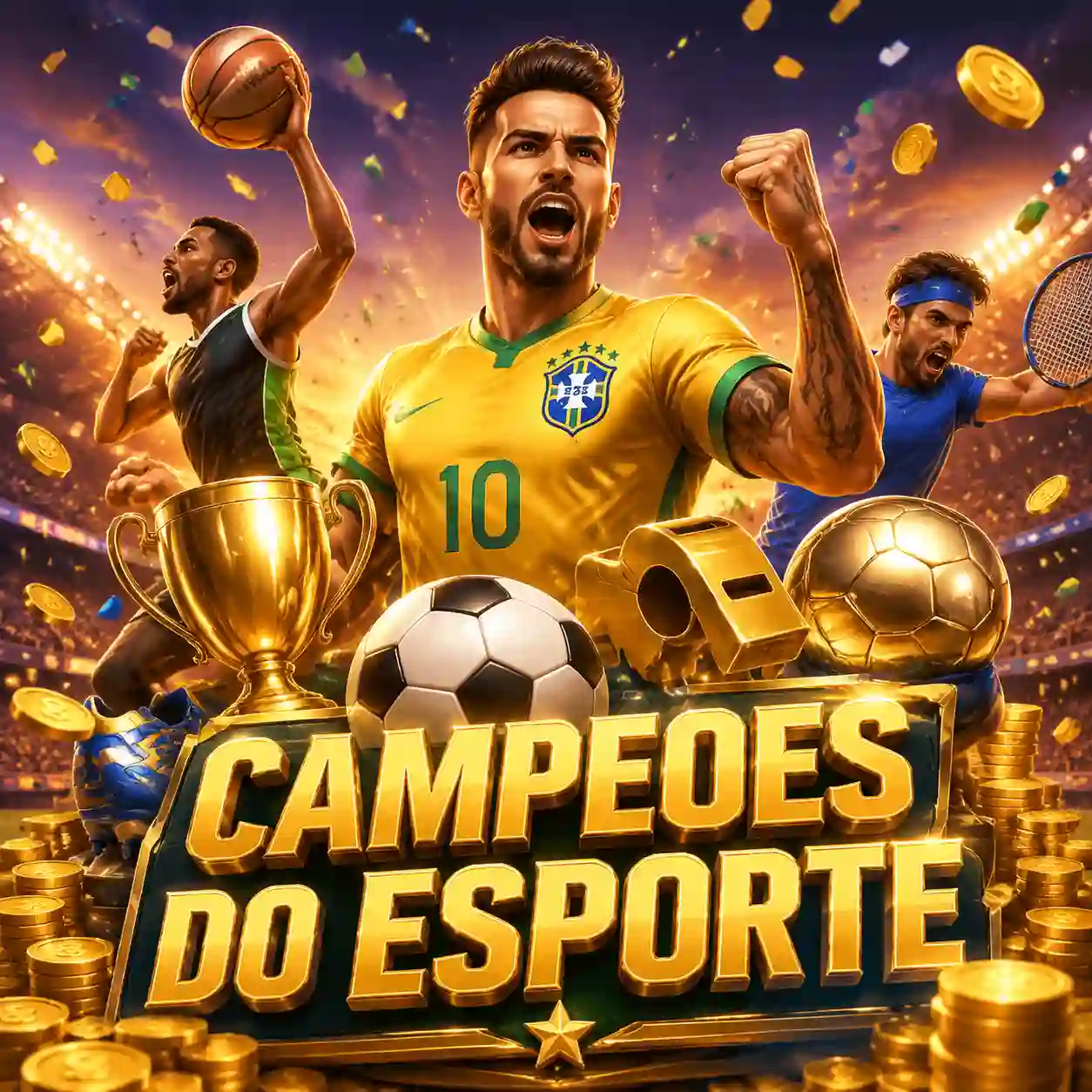 Estádio iluminado para apostas